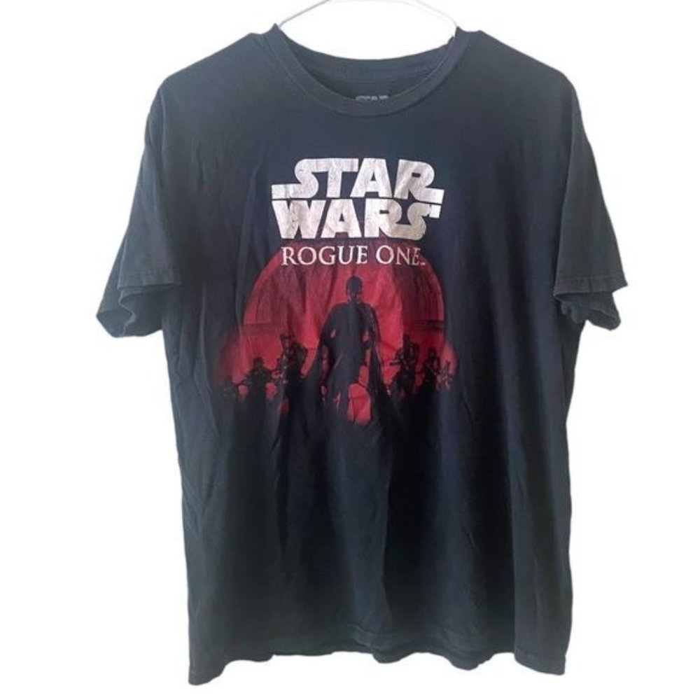 Star Wars Rouge One Faded Black Short Sleeve Graphic‎ Tee Men’s Large